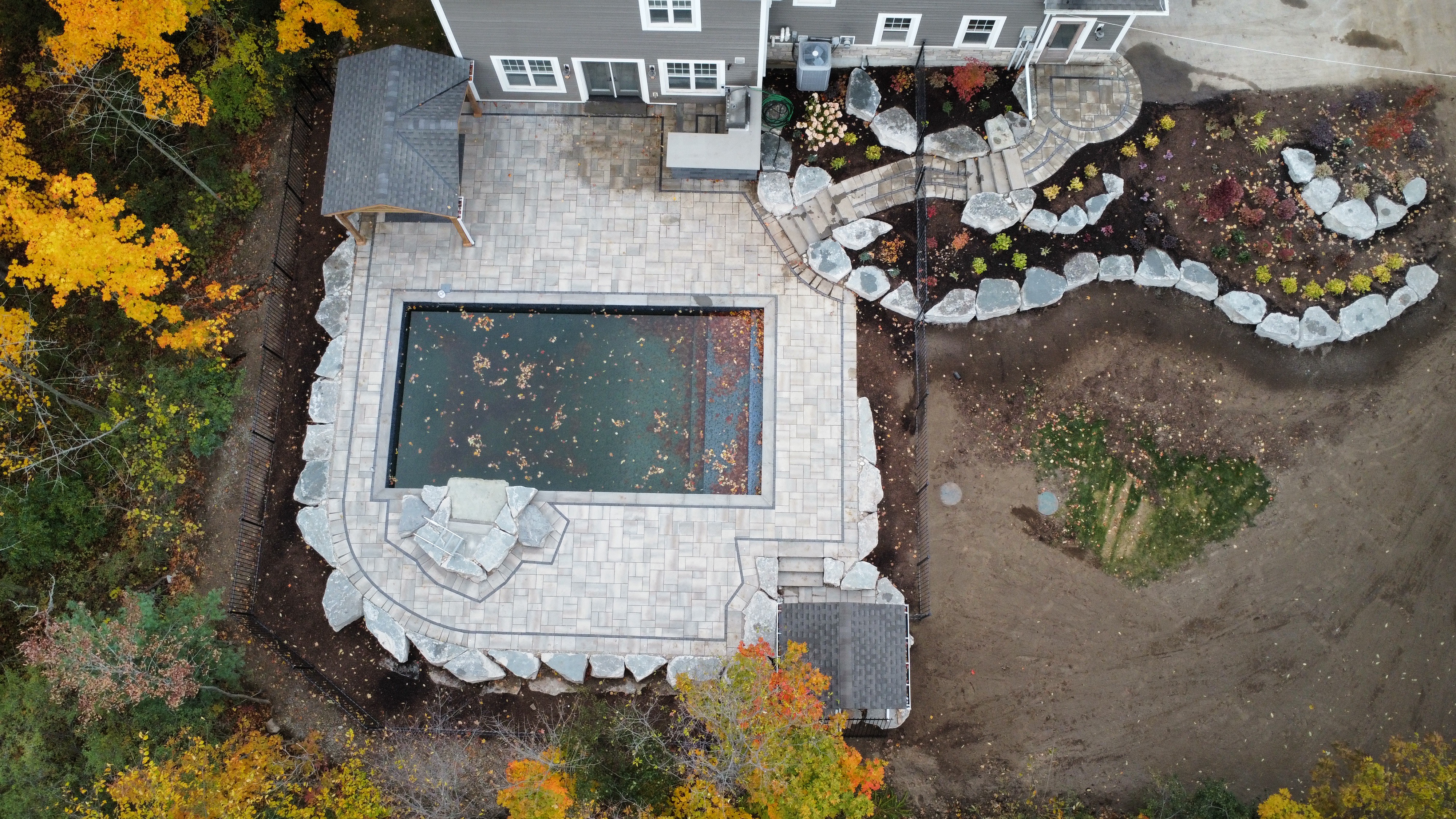 Aerial view of completed general contracting project in Vaughan by O'Connor Contracting